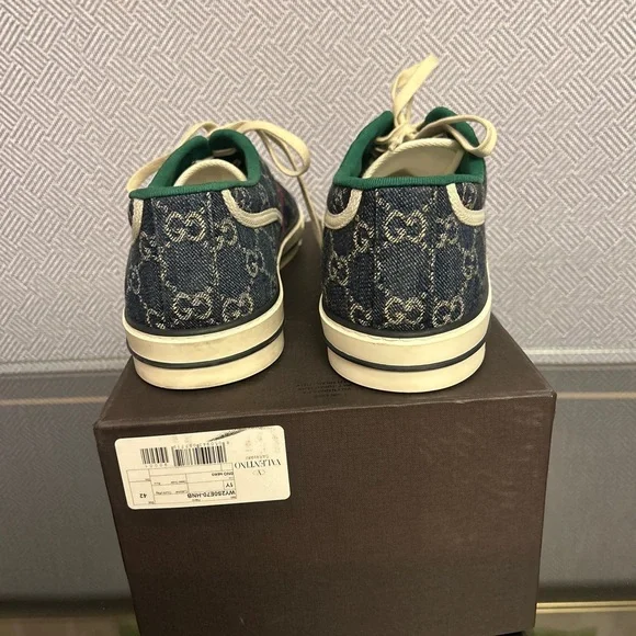 Men's Size 16 New Never Worn gucci 1977 Sneaker Navy with Gucci Details